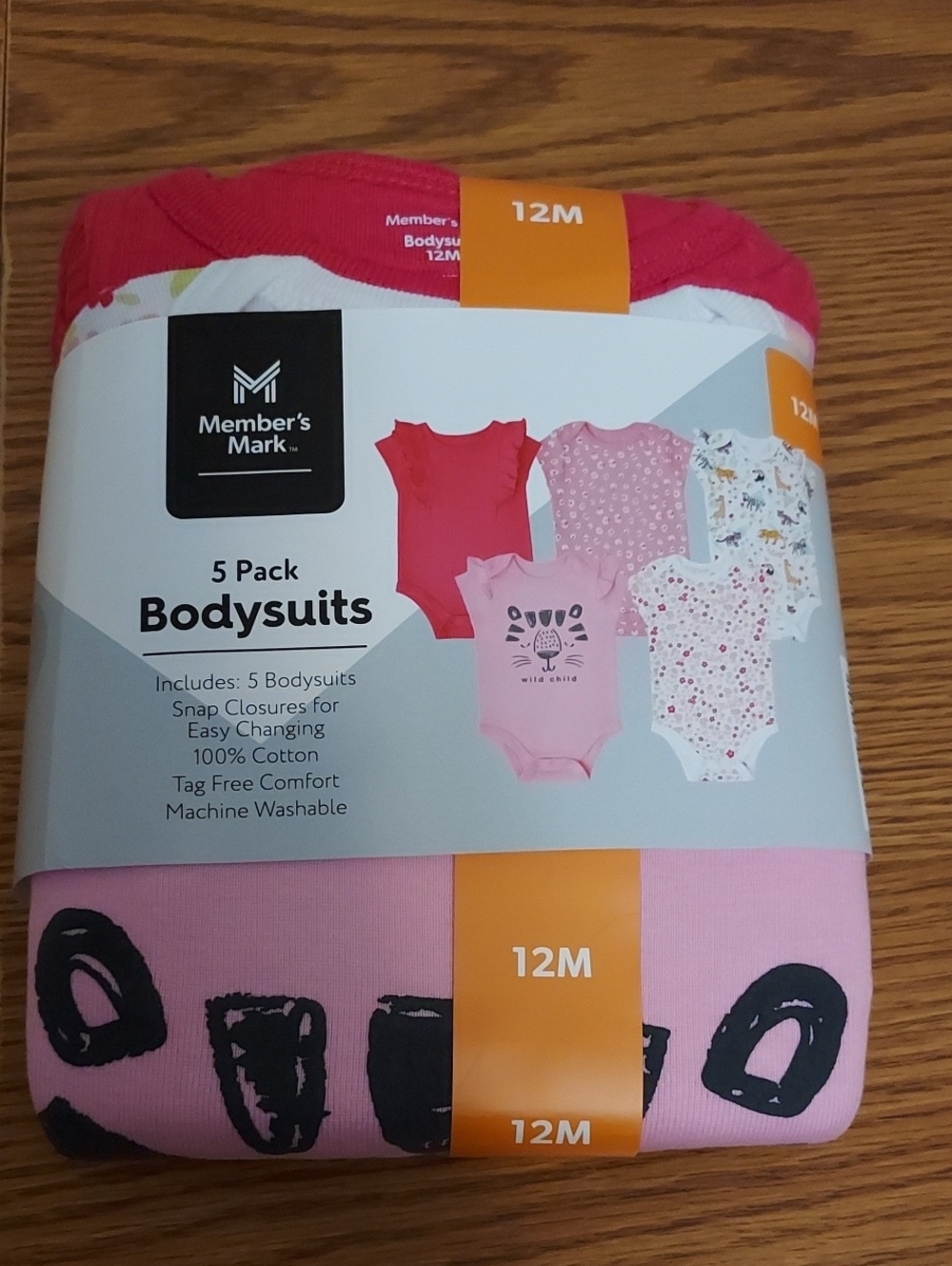 Member's Mark 5 Pack Bodysuites